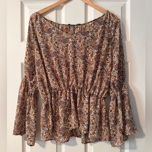 Black Tape_ sheer paisley blouse